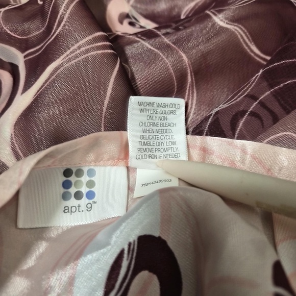 Apt.9 Mesh Satin Mulberry Muave Pink Whimsical Romantic Fairycore Skirt US 10 - Picture 5 of 7